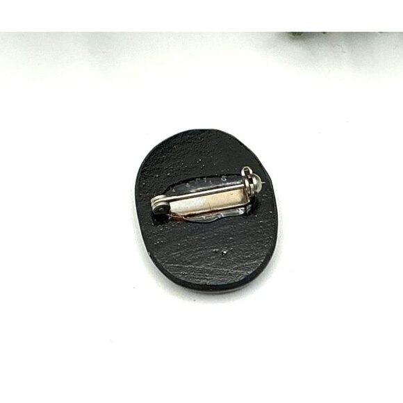 Handmade Glass Brooch With Abstract Blue & Green Design - Picture 3 of 3